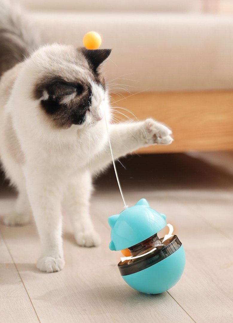 Cat Food Dispenser & Tumbler Toy