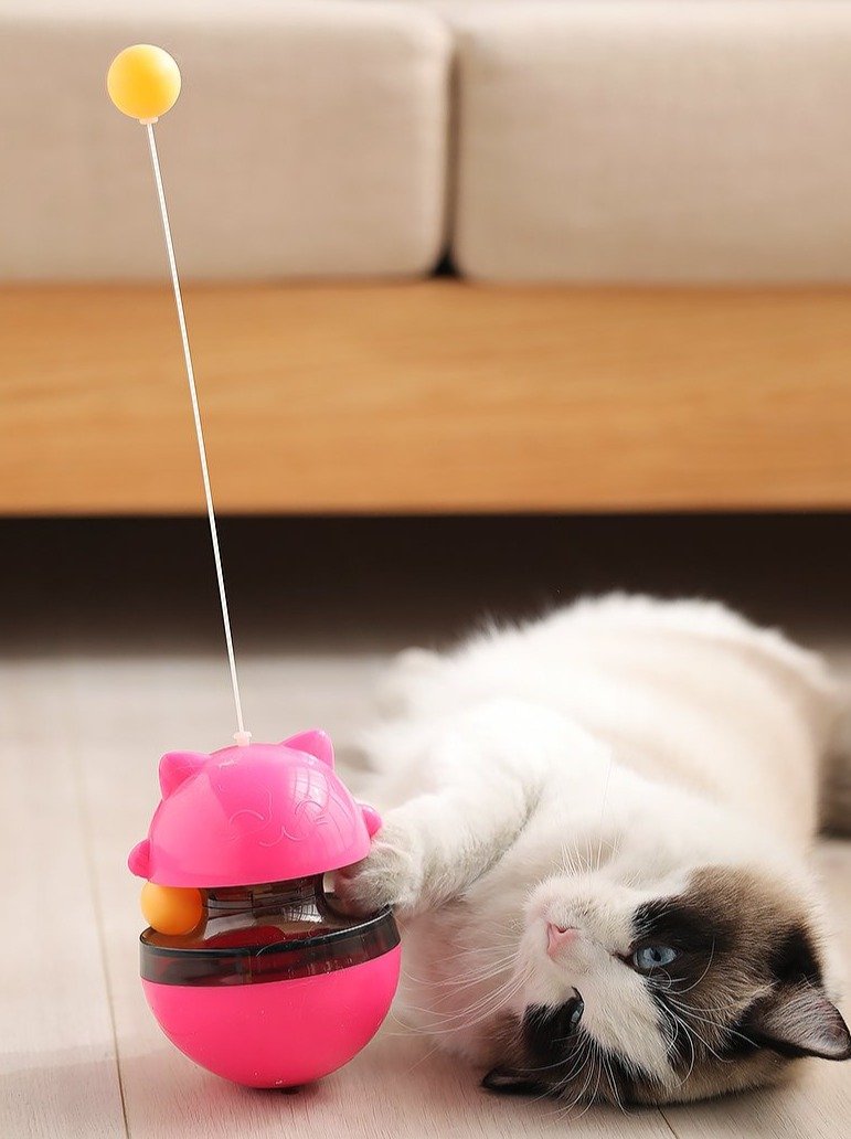 Cat Food Dispenser & Tumbler Toy